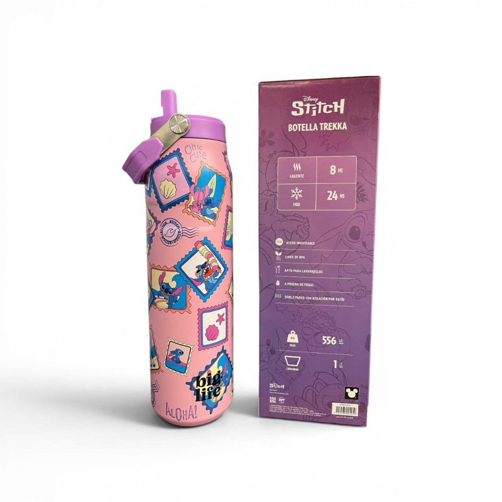 BOTELLA DE AGUA C/PICO 1000ml.TREKKA STITCH